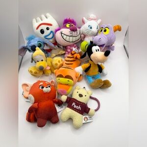 Disney Parks Disneyland Pixar Bag Purse Charm Giant Bundle of Mini Plush Toys